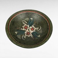 Hand Painted Wooden Bowl, Decorative Bowl, Floral Design, Art Bowl, Centerpiece Bowl, Serving Bowl, Wooden Decor