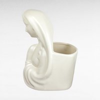 Vintage Haeger Pottery Madonna Planter, White Ceramic Planter, Religious Figurine, Mid-Century Modern Decor
