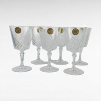 Vintage Crystal D'Arques Water Goblets, Set of 6, Taille Combourg, 25.5cl, French Crystal Glasses, Elegant Tableware, Gift for Entertaining
