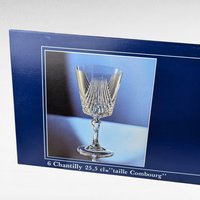 Vintage Crystal D'Arques Water Goblets, Set of 6, Taille Combourg, 25.5cl, French Crystal Glasses, Elegant Tableware, Gift for Entertaining