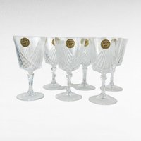 Vintage Crystal D'Arques Wine Glasses, Set of 6, Taille Combourg, 17cl, French Crystal,  Elegant Stemware, Gift for Wine Lovers