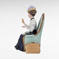 1982 Avon Presidents Club Albee Award Figurine, Vintage Avon Collectible,  Woman in Blue Dress, Sales Achievement Award, Recognition Gift