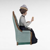 1982 Avon Presidents Club Albee Award Figurine, Vintage Avon Collectible,  Woman in Blue Dress, Sales Achievement Award, Recognition Gift