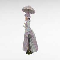1988 Avon Presidents Club Albee Award Figurine, Vintage Avon Collectible, Woman with Umbrella, Sales Achievement Award, Recognition Gift