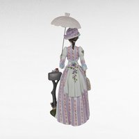 1988 Avon Presidents Club Albee Award Figurine, Vintage Avon Collectible, Woman with Umbrella, Sales Achievement Award, Recognition Gift