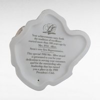 1988 Avon Presidents Club Albee Award Figurine, Vintage Avon Collectible, Woman with Umbrella, Sales Achievement Award, Recognition Gift