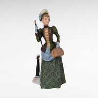 1987 Avon Presidents Club Mrs. Albee Award Figurine, Vintage Avon Collectible, Woman with Umbrella, Sales Achievement Award