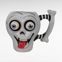 2002 Dept 56 Googly Eye Skull Mug, Halloween Mug, Spooky Decor, Novelty Mug, Collectible Mug, Gift for Halloween Lover