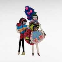 Vintage Portuguese Handmade Dolls, Folk Art Dolls, Couple Dolls, Textile Art, Collectible Dolls, Unique Gift, Home Decor