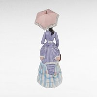 1978 Avon Mrs. Albee Award Figurine, Vintage Avon Collectible, Woman with Umbrella,  Sales Achievement Award,  Ceramic Figurine
