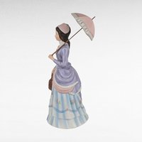 1978 Avon Mrs. Albee Award Figurine, Vintage Avon Collectible, Woman with Umbrella,  Sales Achievement Award,  Ceramic Figurine