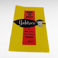 Vintage Lowe Yahtzee Game, Dice Game, Family Game, Collectible Game, Retro Game, 1950s