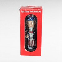 Vintage The Outfield Uncle Sam Wobble Doll, Patriotic Decor, Americana Figurine, Collectible Doll,  Hand-Painted, Unique Gift