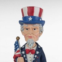 Vintage The Outfield Uncle Sam Wobble Doll, Patriotic Decor, Americana Figurine, Collectible Doll,  Hand-Painted, Unique Gift