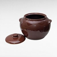 Vintage Watt Pottery Bean Pot 76 with Lid, 6.5" Tall, Brown Crock, Kitchen Decor, Farmhouse Style, Collectible Stoneware