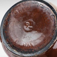 Vintage Watt Pottery Bean Pot 76 with Lid, 6.5" Tall, Brown Crock, Kitchen Decor, Farmhouse Style, Collectible Stoneware