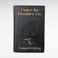1916 Rudyard Kipling Under the Deodars etc., Antique Hardcover Book, Short Stories, British India, Collectible Book