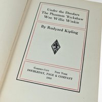 1916 Rudyard Kipling Under the Deodars etc., Antique Hardcover Book, Short Stories, British India, Collectible Book