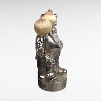 Vintage Metal Clown Bank | Silver-Tone Clown with Balloons | Retro Coin Bank | Collectible Bank