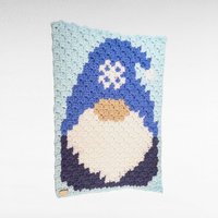 Handmade Crochet Gnome Wall Hangings | Pair of Gnomes | January and September Decor | C2C Crochet | Nursery Decor | Gift for Gnome Lovers