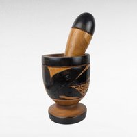 Vintage Handmade Wooden Mortar and Pestle | Rustic Kitchen Decor | Spice Grinder | Herbalism Tool | Unique Gift for Cooks