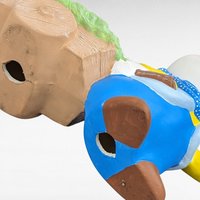 Vintage Hand Painted Egg Family Figurine | Ceramic Egg People | Whimsical Decor | Collectible Figurine