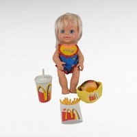 Vintage Happy Meal Girl Doll with Accessories | McDonald's Toy | 90s Nostalgia | Playful Gift for Collectors