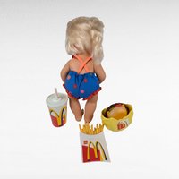 Vintage Happy Meal Girl Doll with Accessories | McDonald's Toy | 90s Nostalgia | Playful Gift for Collectors
