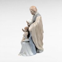 Vintage Roman Porcelain Holy Family Figurine, Religious Home Decor, 5.5" Tall