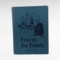 1946 Five in the Family Teacher's Edition | Vintage Hardcover Book | Mid-Century Children's Literature | Homeschooling Resource