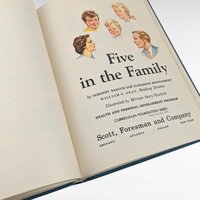 1946 Five in the Family Teacher's Edition | Vintage Hardcover Book | Mid-Century Children's Literature | Homeschooling Resource