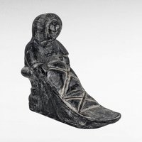 Vintage A. Wolf Original Eskimo Stone and Marble Sculpture | Inuit Art | Hand-Carved | Arctic Decor | Collectible Figurine