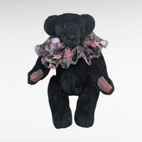1994 Johnson Creations Green Teddy Bear | Floral Lace Collar | Plush Bear | Collectible Teddy Bear