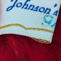 1993 Johnson Creations Red Teddy Bear | Christmas Bear | White Faux Fur Hat and Scarf | Plush Bear | Collectible