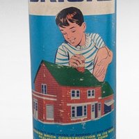 Vintage American Plastic Bricks by Halsam Products - Construction Toy - Incomplete Set