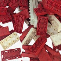 Vintage American Plastic Bricks by Halsam Products - Construction Toy - Incomplete Set