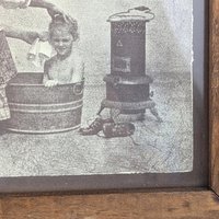 Vintage R. Hendrickson Mother and Child Print, Black and White, Framed, Home Decor, Wall Art