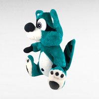 Vintage Nanco Bandit Green Raccoon Plush - Stuffed Animal -  Collectible Plush -  Retro Toy -  Green Raccoon Toy