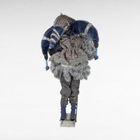 Vintage Santa's Elf Jester Figure in Blue | Whimsical Christmas Decor | Holiday Elf Figurine | Collectible Elf