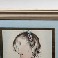 Vintage Charlot Byj Children Praying Prints | Framed Nursery Art | Religious Art | Christian Decor | 12.5 x 10.75 Inch