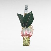 Vintage Midwest Blown Glass Rose Fairy Ornament, Flower Fairy, Figural Glass Ornament, Christmas Decoration, Gift for Collector