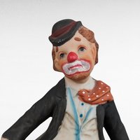 Vintage Albert Price Sad Clown Around the World Music Box, Porcelain Clown Figurine, Collectible Clown, Musical Figurine