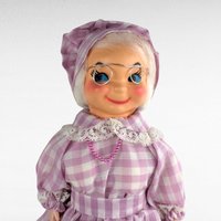 Vintage Handmade Soap Bottle Granny Doll with Glasses - 12" Folk Art Doll - Unique Gift - Whimsical Home Decor