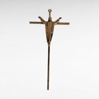Vintage Metal Crucifix Wall Hanging - Religious Home Decor -  Wall Cross - 10 Inch