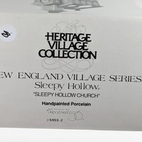 Vintage Dept 56 Sleepy Hollow Church - New England Village #5955-2 - Lighted Porcelain Christmas Village