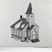 Vintage Dept 56 Sleepy Hollow Church - New England Village #5955-2 - Lighted Porcelain Christmas Village