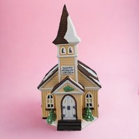 Vintage Dept 56 Sleepy Hollow Church - New England Village #5955-2 - Lighted Porcelain Christmas Village