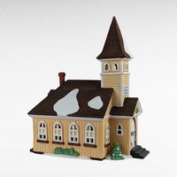 Vintage Dept 56 Sleepy Hollow Church - New England Village #5955-2 - Lighted Porcelain Christmas Village