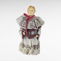 Vintage Caroler Figure Pair, Christmas Choir Singers, Holiday Decor, Small Tree Toppers, 10 inches Tall, Retro Christmas Decorations