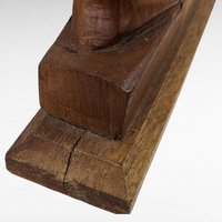 Vintage Hand-Carved Wooden Woman with Bowl Sculpture - 24"  African Art - Tribal Art - Wood Statue